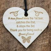 True Friend Wooden Plaque Gift - ukgiftstoreonline